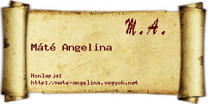 Máté Angelina névjegykártya